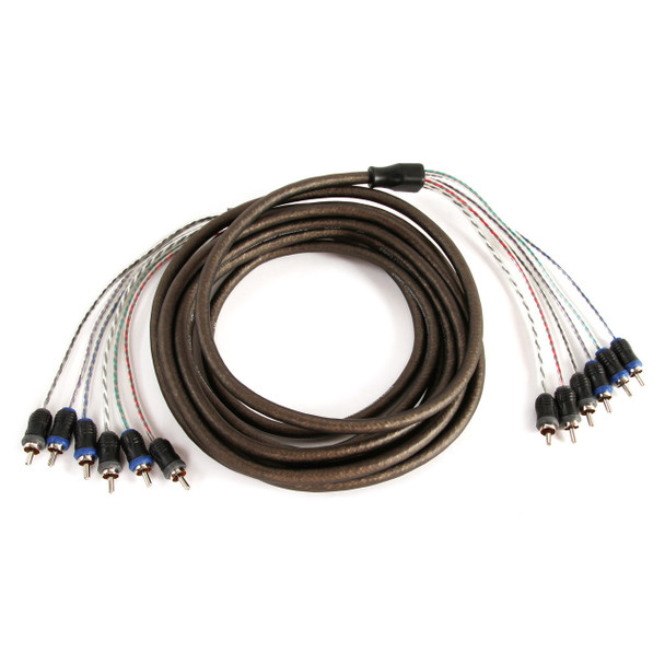 NVX V-Series: 5m (16.40 ft) 6-Channel RCA Audio Interconnect Cable for 5-Channel or 6-Ch Amps | Condition: New | Category: Electrical