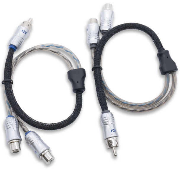 NVX X-Series 2-pack of 1 Male to 2 Female Y-Adapters RCA Audio Interconnect Cables | Condition: New | Category: Electrical
