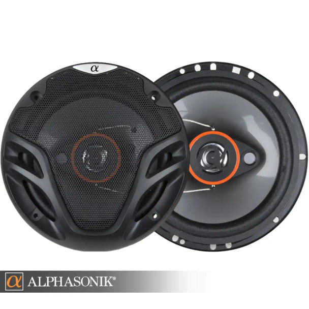 Alphasonik AS26 6.5 inch 350 Watts Max 3-Way Car Audio Coaxial Speakers (1 Pair) | APH-AS26 | in Speakers | Brand Alphasonik