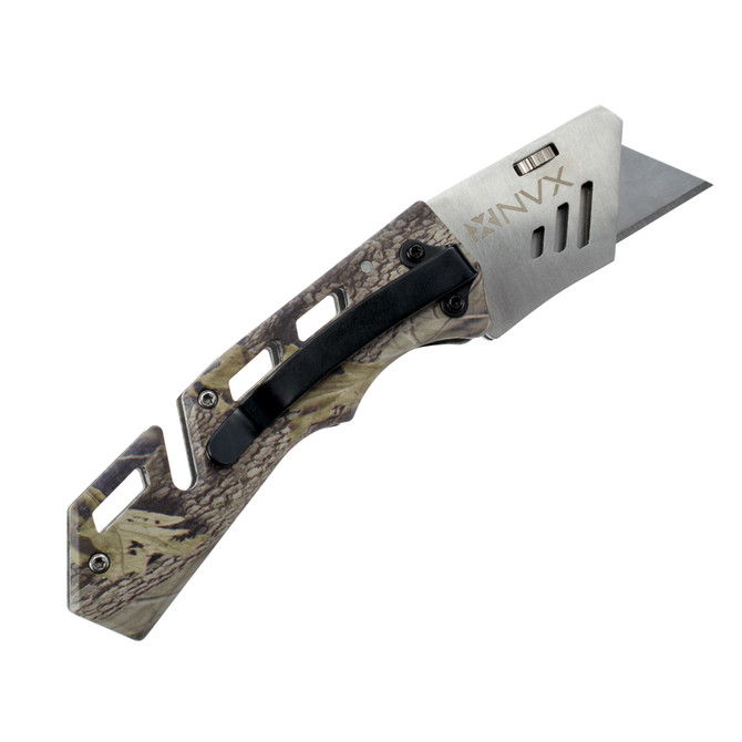 NVX Gray Camo Handle Stainless Steel Utility Knife | Condition: New | Category: Deadener