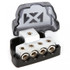 NVX Universal Distribution Block With One 1/0 - 4 Gauge Input and Four 
4 - 8 Gauge Outputs