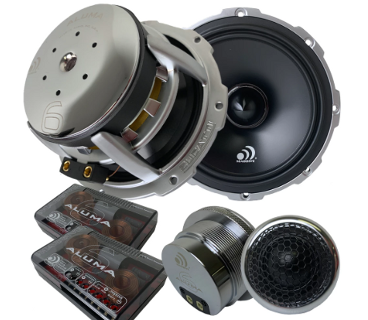 ALUMA 6 - 6.5" 300 WATTS RMS 2 OHM COMPONENT KIT SPEAKERS by Massive Audio®
