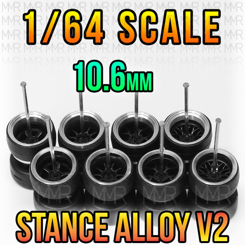 CHROME / BLACK - STANCE ALLOY v2 Wheel Set