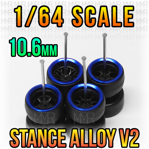 BLUE CHROME / BLACK - STANCE ALLOY v2 Wheel Set