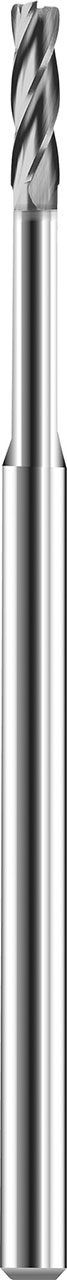 0.0200" Dia, 4 Flute, Square End End Mill - 09843