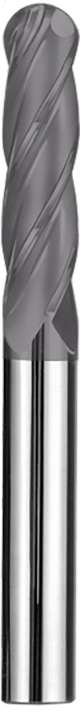 3/16" Dia, 4 Flute, Ball Nose End Mill - 31791