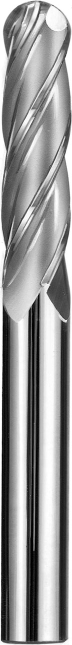 3/16" Dia, 4 Flute, Ball Nose End Mill - 33102