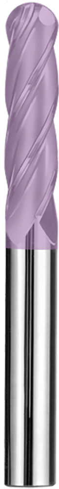 7/16" Dia, 4 Flute, Ball Nose End Mill - 31785