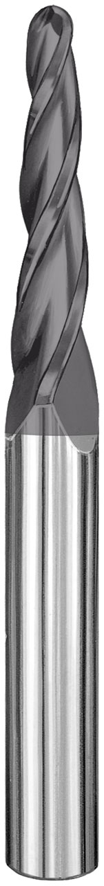 SGS 3/16" Dia, 3 Flute, Tapered (Ball) End Mill - 32478 - Image 1