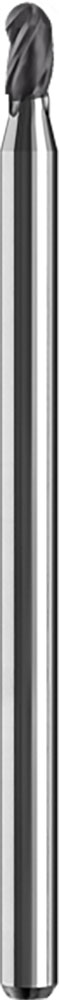 0.0100" Dia, 3 Flute, Ball Nose End Mill - 04388