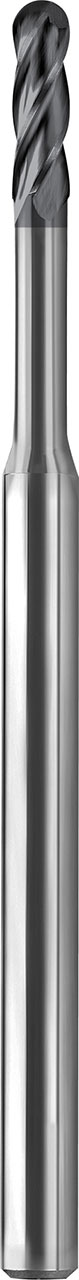 0.0100" Dia, 4 Flute, Ball Nose End Mill - 03778