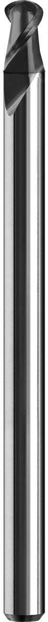 0.0210" Dia, 2 Flute, Ball Nose End Mill - 03045