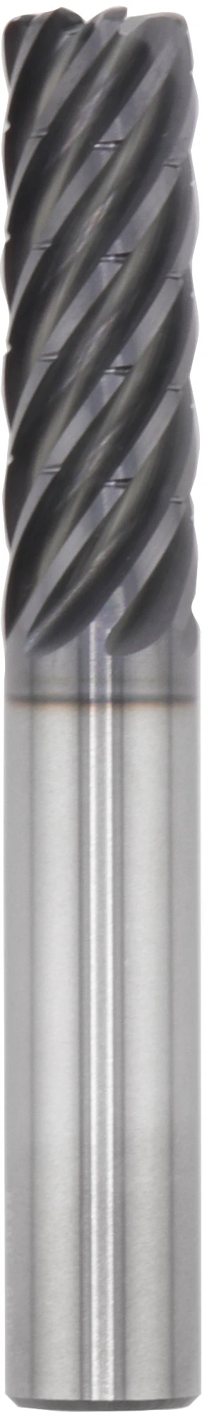 1/2" Dia, 7 Flute, Chip Breaker Corner Radius End Mill - 77374