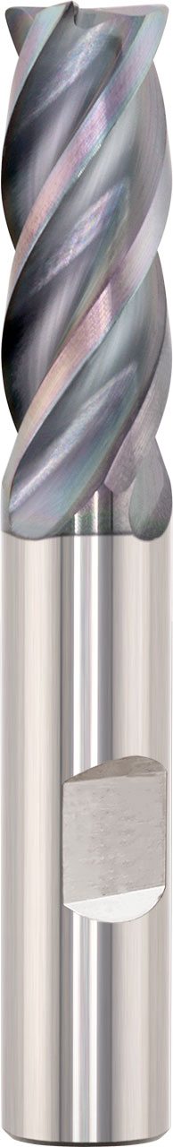 1/2" Dia, 4 Flute, Corner Radius End Mill - 39874