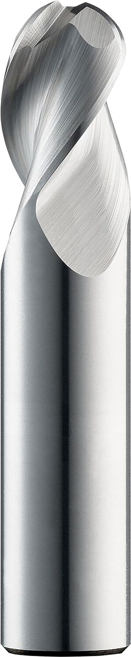 1/4" Dia, 3 Flute, Ball Nose End Mill - 34916