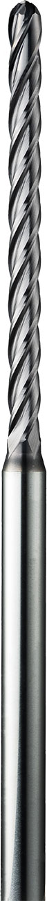 0.0100" Dia, 4 Flute, Ball Nose End Mill - 00979