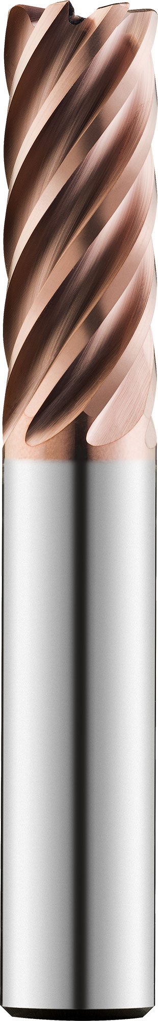 1/4" Dia, 7 Flute, Corner Radius End Mill - 77133