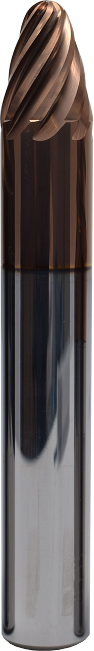 SGS 4.00mm x 10.00mm Dia, 6 Flute, Tapered (Circle Segment) End Mill - 45704 - Image 1