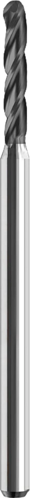0.0620" Dia, 3 Flute, Ball Nose End Mill - 04467