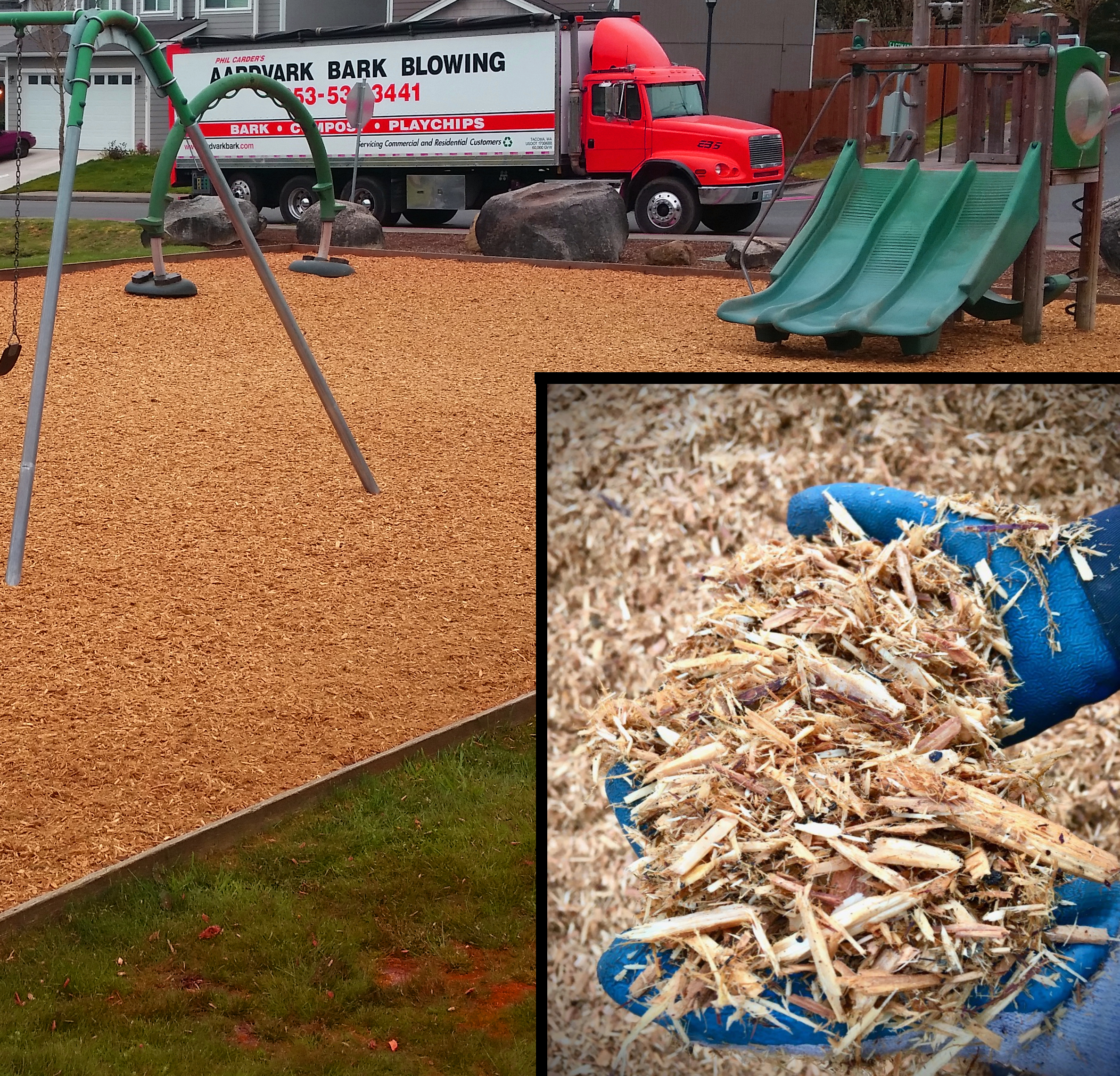 FiberPC Engineered Wood Fiber Playground Surfacing 