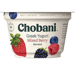 CHOBANI: MIXED BERRY YOGURT 12, 5.3oz cups