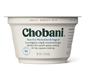 CHOBANI: NON-FAT PLAIN GREEK YOGURT 12, 5.3oz cups