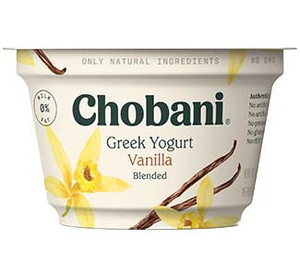 CHOBANI: VANILLA GREEK YOGURT 12, 5.3oz cups
