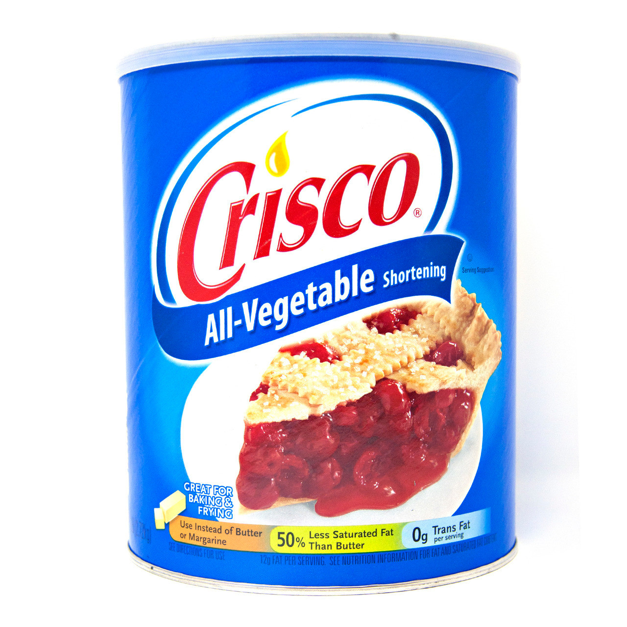 Crisco, All Vegetable Shortening, Original, 48oz Container (Pack of 2)