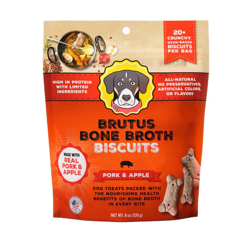 Bone Broth Pork & Apple Biscuits 6/8oz
