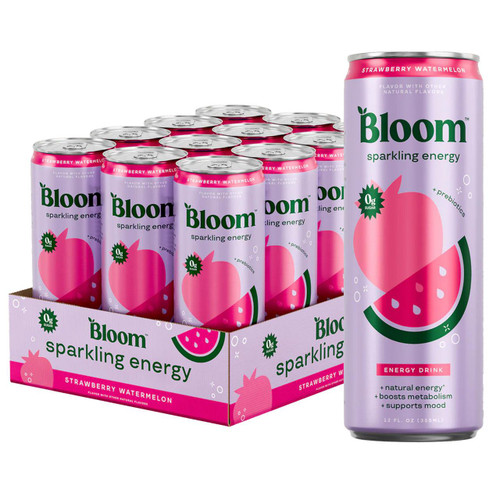 Strawberry Watermelon Bloom Energy Drink 12/12oz