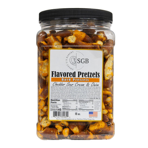 Cheddar Sour Cream & Onion Hard Pretzels 6/18oz