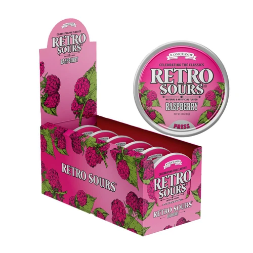 Raspberry Retro Sours Tin 48/2.12oz