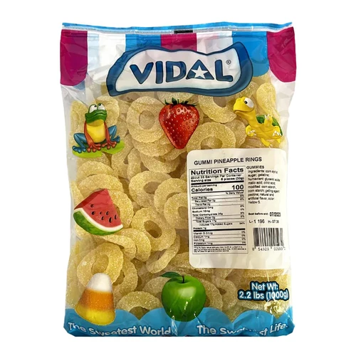 Gummi Pineapple Rings 12/2.2lb