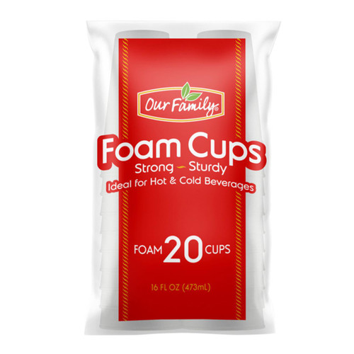 Foam Cups 16oz 12/20ct View Product Image