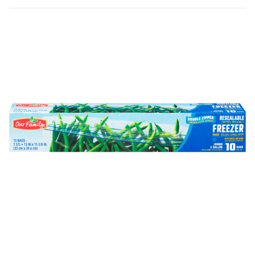 Resealable Freezer Bags, 2 Gal 12/10ct View Product Image