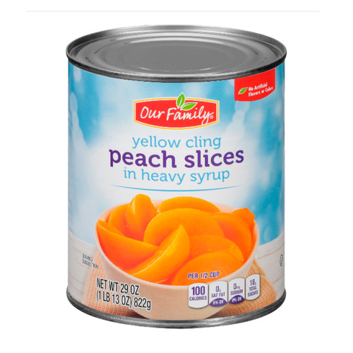 Yellow Cling Peach Slices 12/29oz View Product Image
