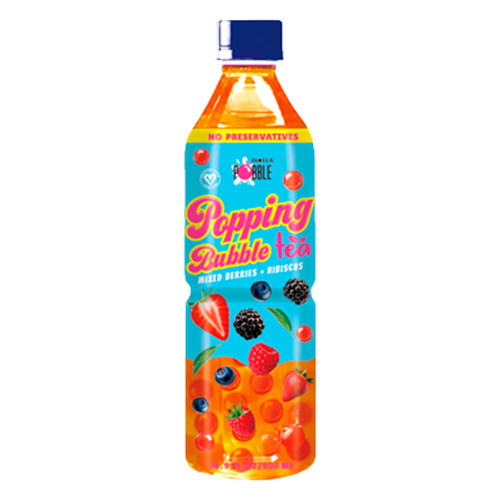 Mixed Berries + Hibiscus Popping Bubble Tea 12/16.9oz
