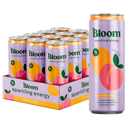 Peach Mango Sparkling Energy Drink 12/12oz