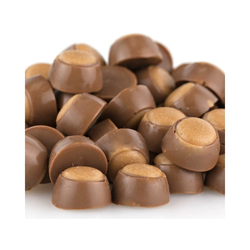 Mini Milk Chocolate Flavored Peanut Butter Buckeyes 10lb View Product Image