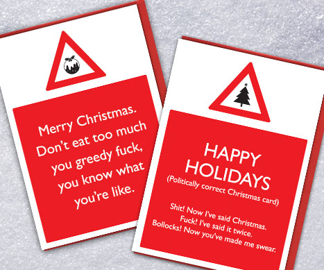 Warning xmas cards