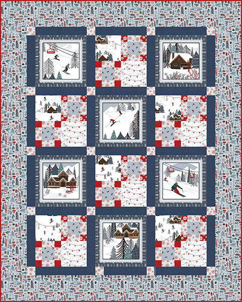 Alpine Ski Quilt 1 Studio E Fabrics