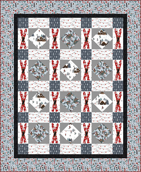Alpine Ski Quilt 2 Studio E Fabrics