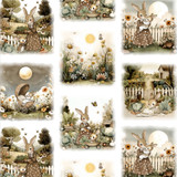 Bunny Blooms Garden Minky