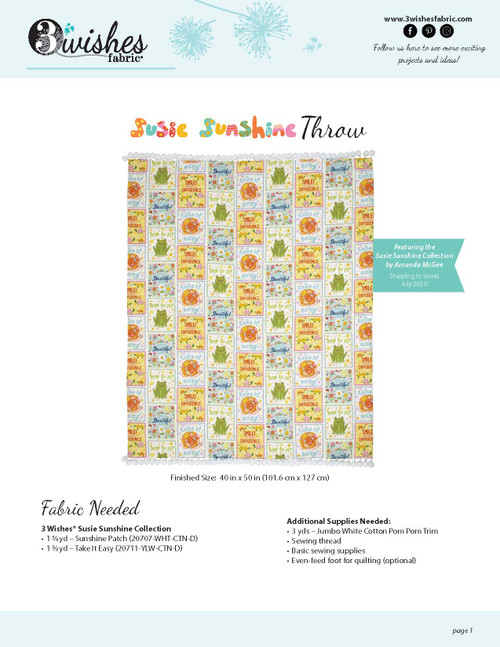 Susie Sunshine Throw Susie Sunshine Throw