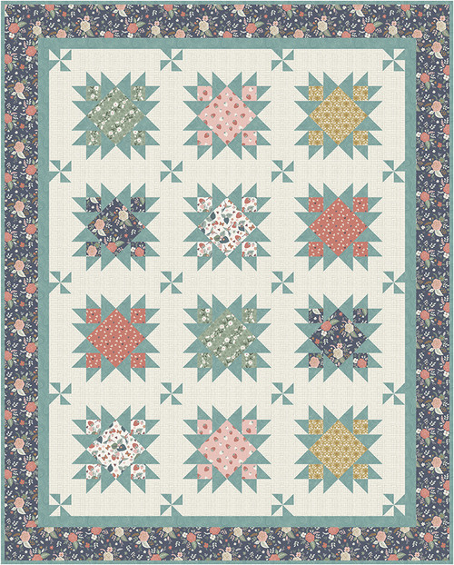 Camellia Quilt (Slate) Camellia Quilt (Slate)