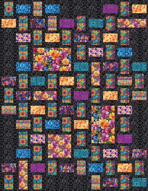 Flower Fusion - Bricks, Bridges & Buildings Quilt