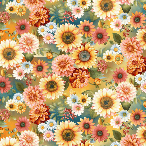 9200-77 Blue Multi || Baskets of Autumn Blessings