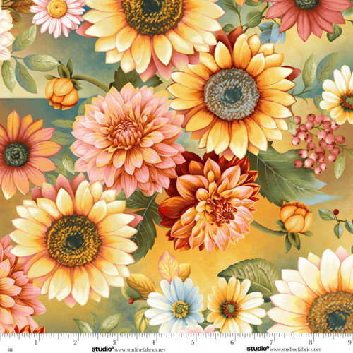 9200-77 Blue Multi || Baskets of Autumn Blessings