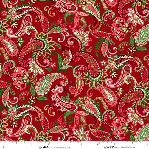 9264-88 Red || Holiday Feathers & Flourish