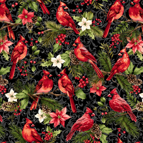 9265-99 Black || Holiday Feathers & Flourish